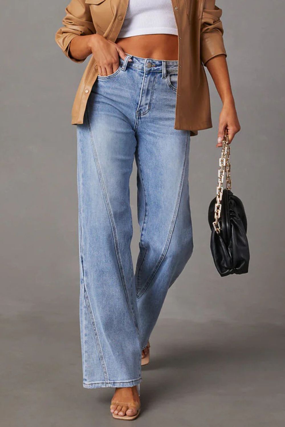 Winnie High Waist Straight Jeans with Pockets