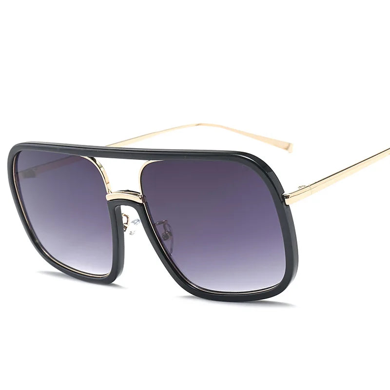 46160 Square Big Frame Sunglasses Men Women Fashion Shades UV400 Vintage Glasses