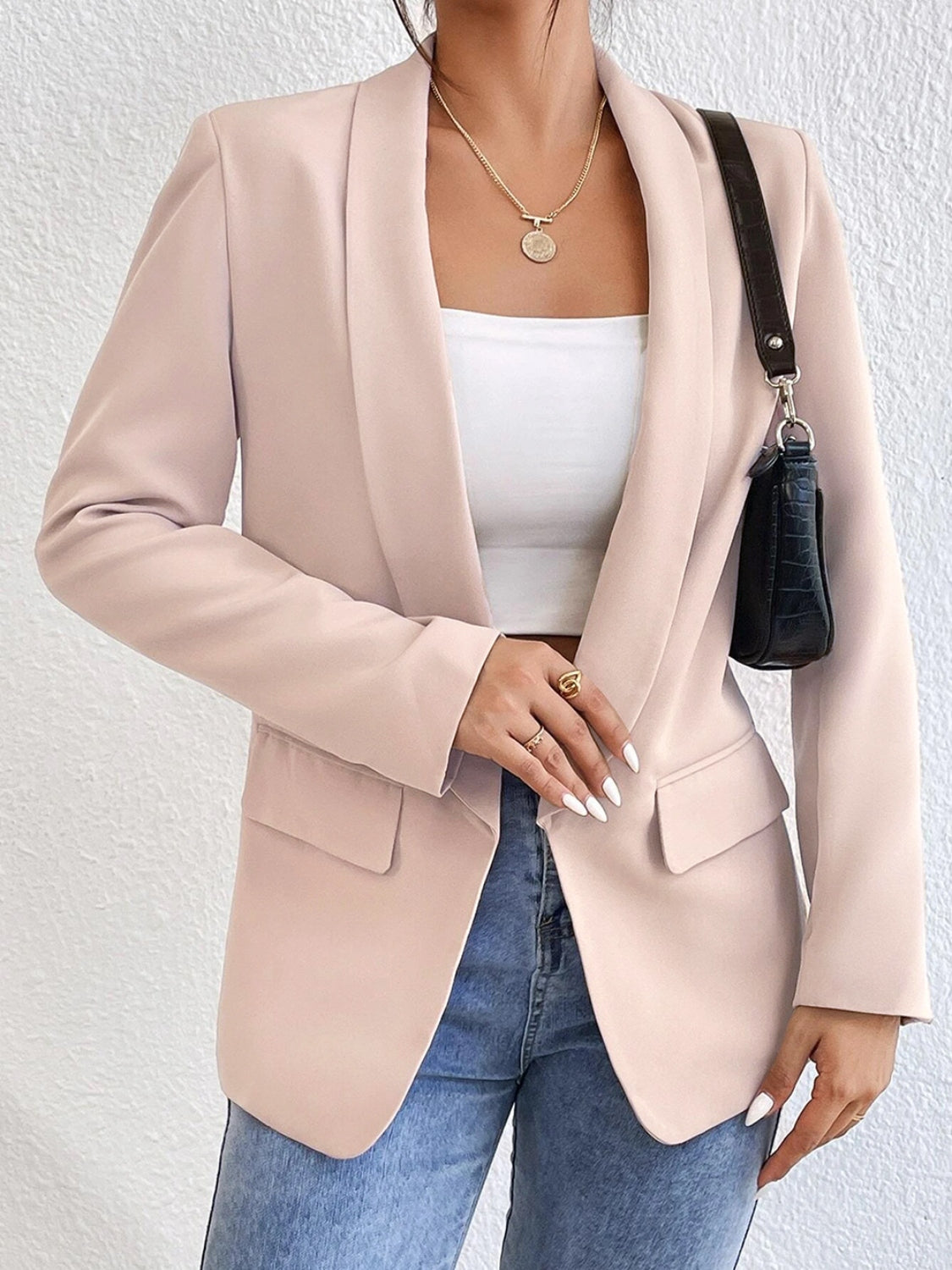 Shireen Shawl Collar Long Sleeve Blazer