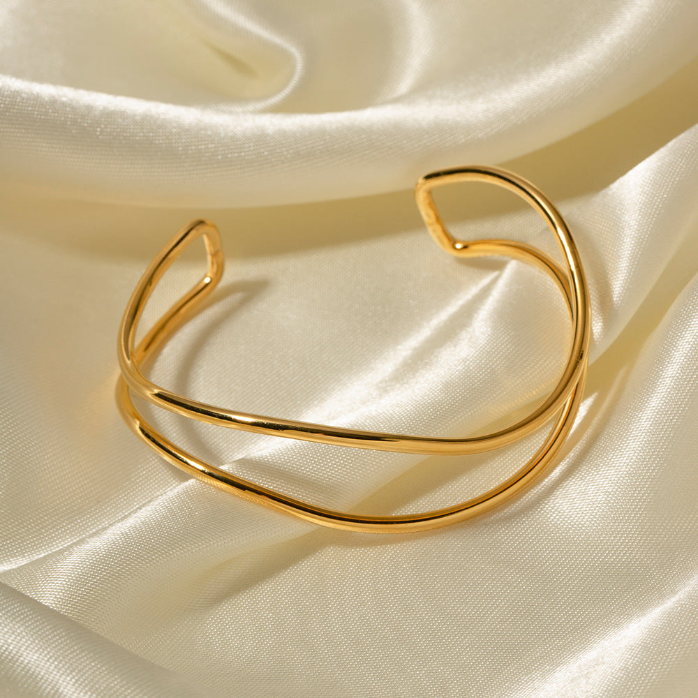 Mimi Minimalist Stainless Steel Cuff Bracelet