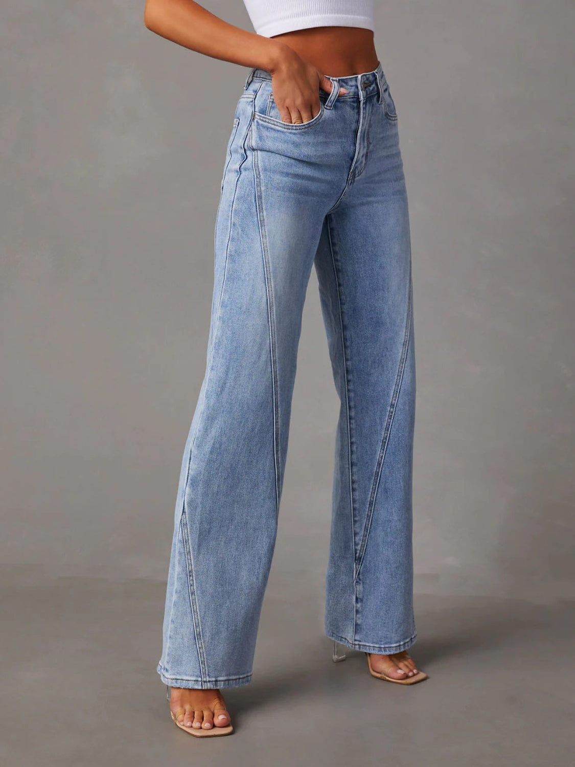 Winnie High Waist Straight Jeans with Pockets