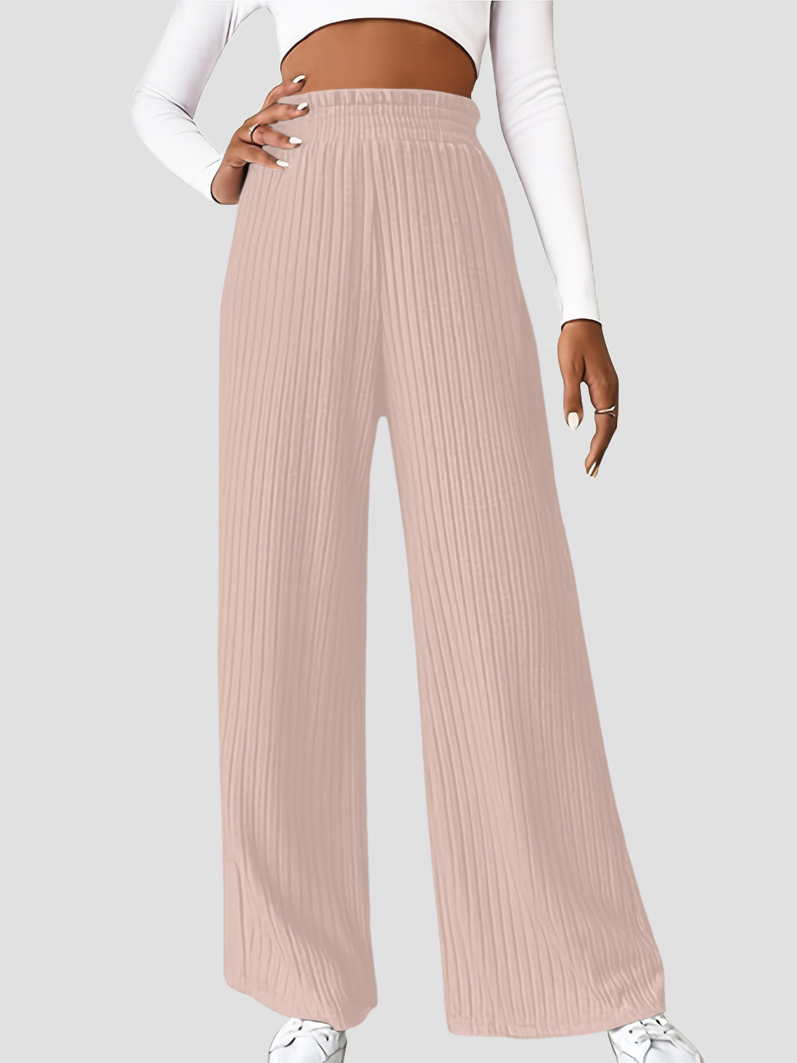 Rinna Ribbed High Waist Pants