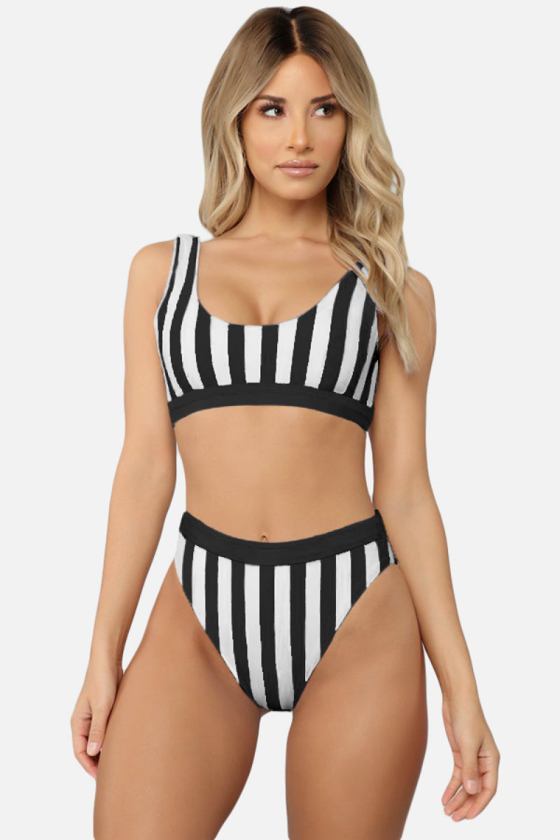 The Parker Palm Springs Striped Tank High Waist Bikini