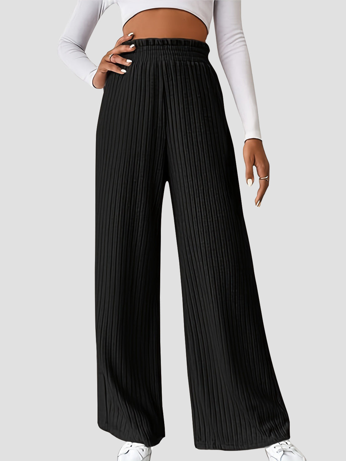 Rinna Ribbed High Waist Pants