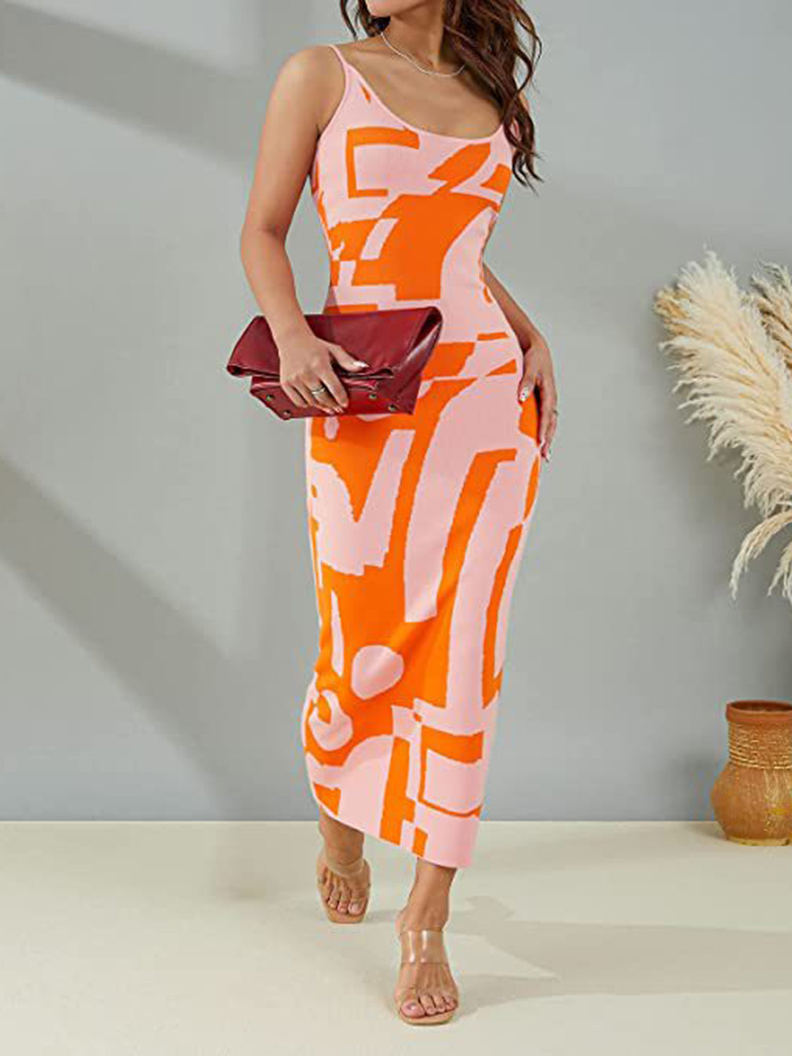 Magdalena Spaghetti Strap Maxi Sweater Dress
