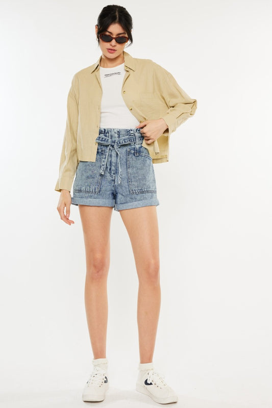 Sedona Ultra High Rise Paperbag Denim Shorts