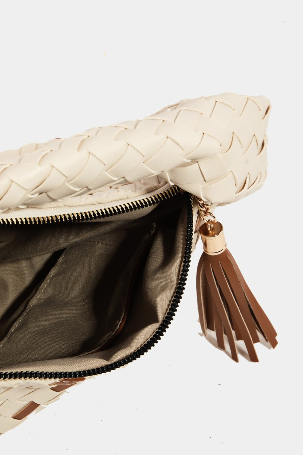Titan Tassel Detail Weave Semi Circle Bag