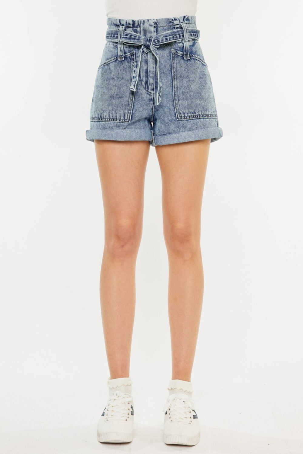 Sedona Ultra High Rise Paperbag Denim Shorts