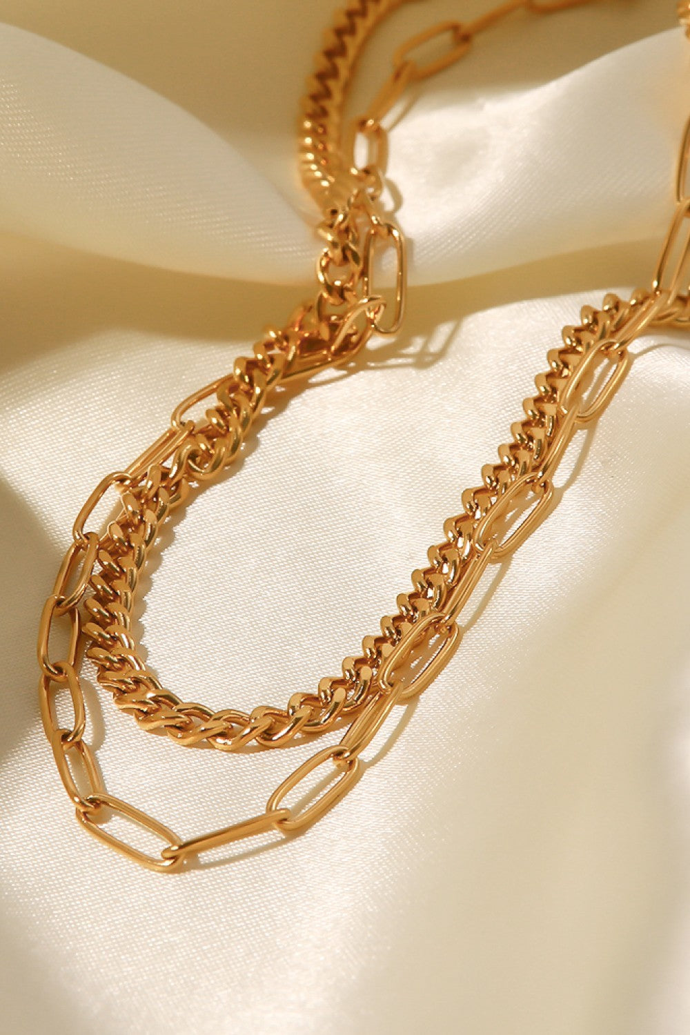 Cora 18K Gold Plated Layered Chain Necklace