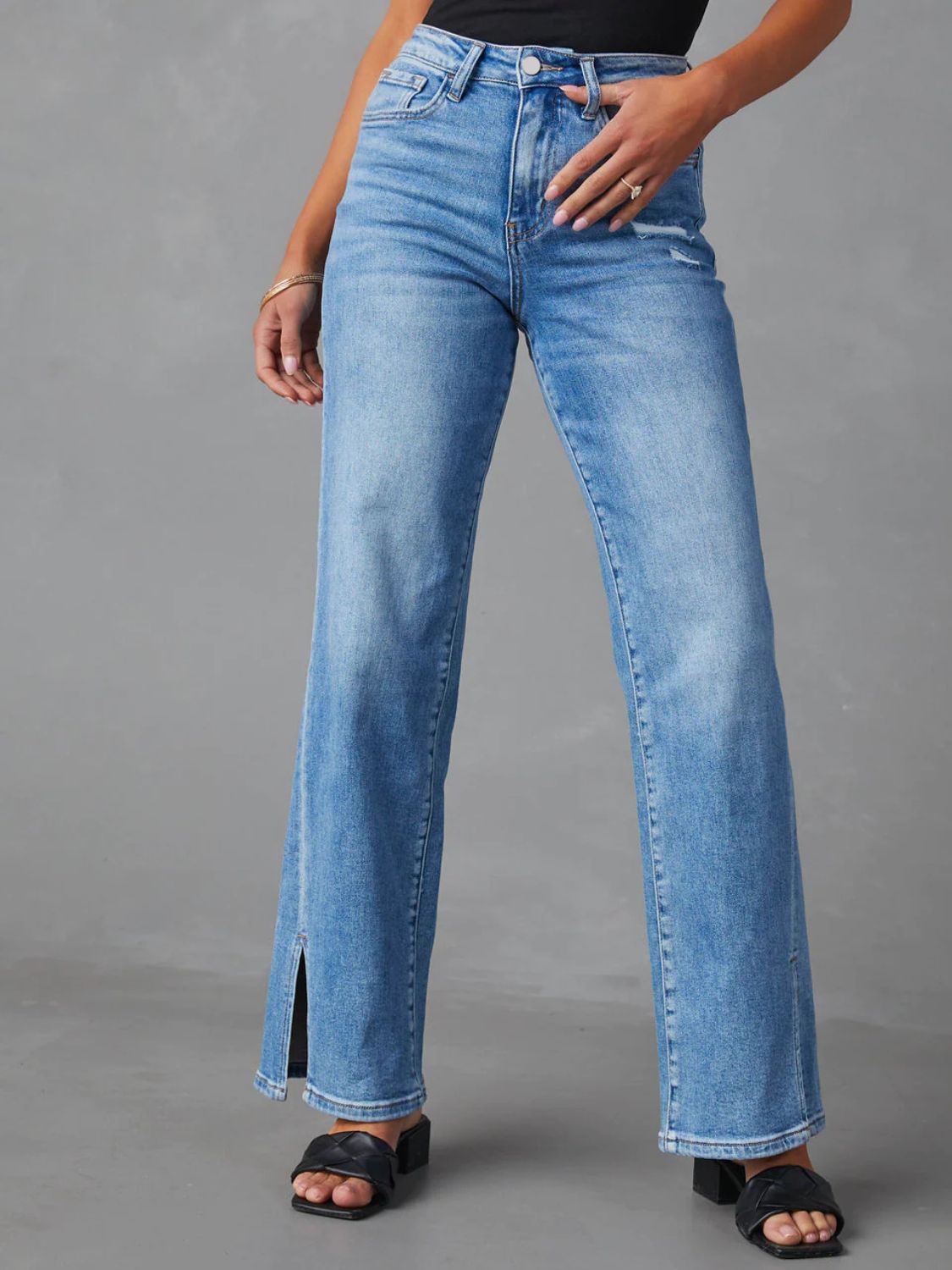 Jolene Buttoned Jeans with Pockets
