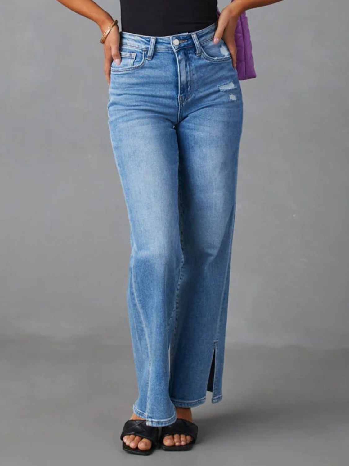 Jolene Buttoned Jeans with Pockets