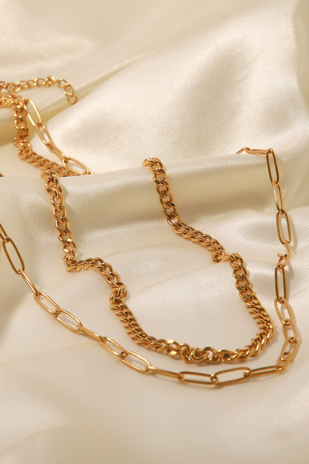 Cora 18K Gold Plated Layered Chain Necklace