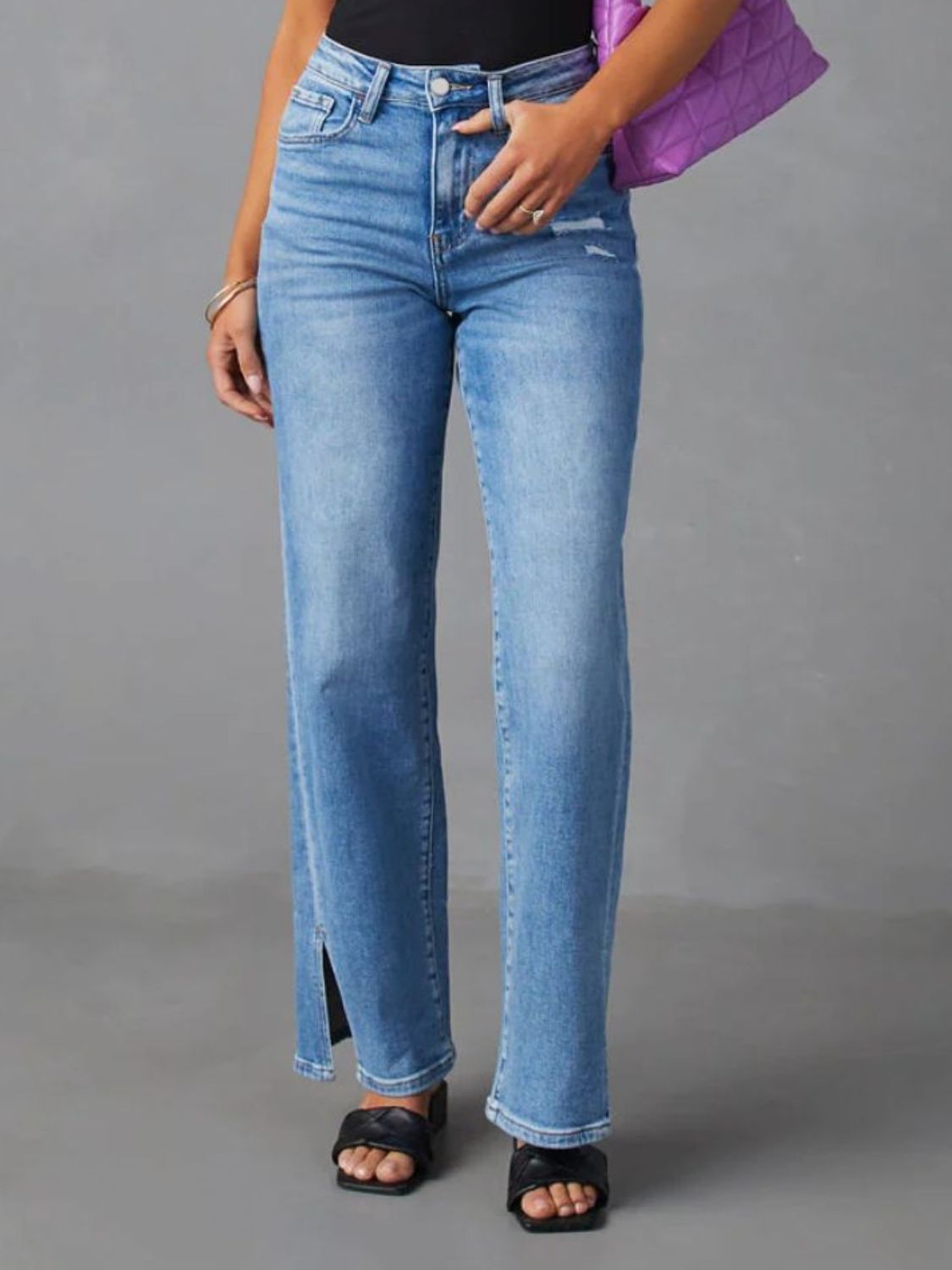 Jolene Buttoned Jeans with Pockets